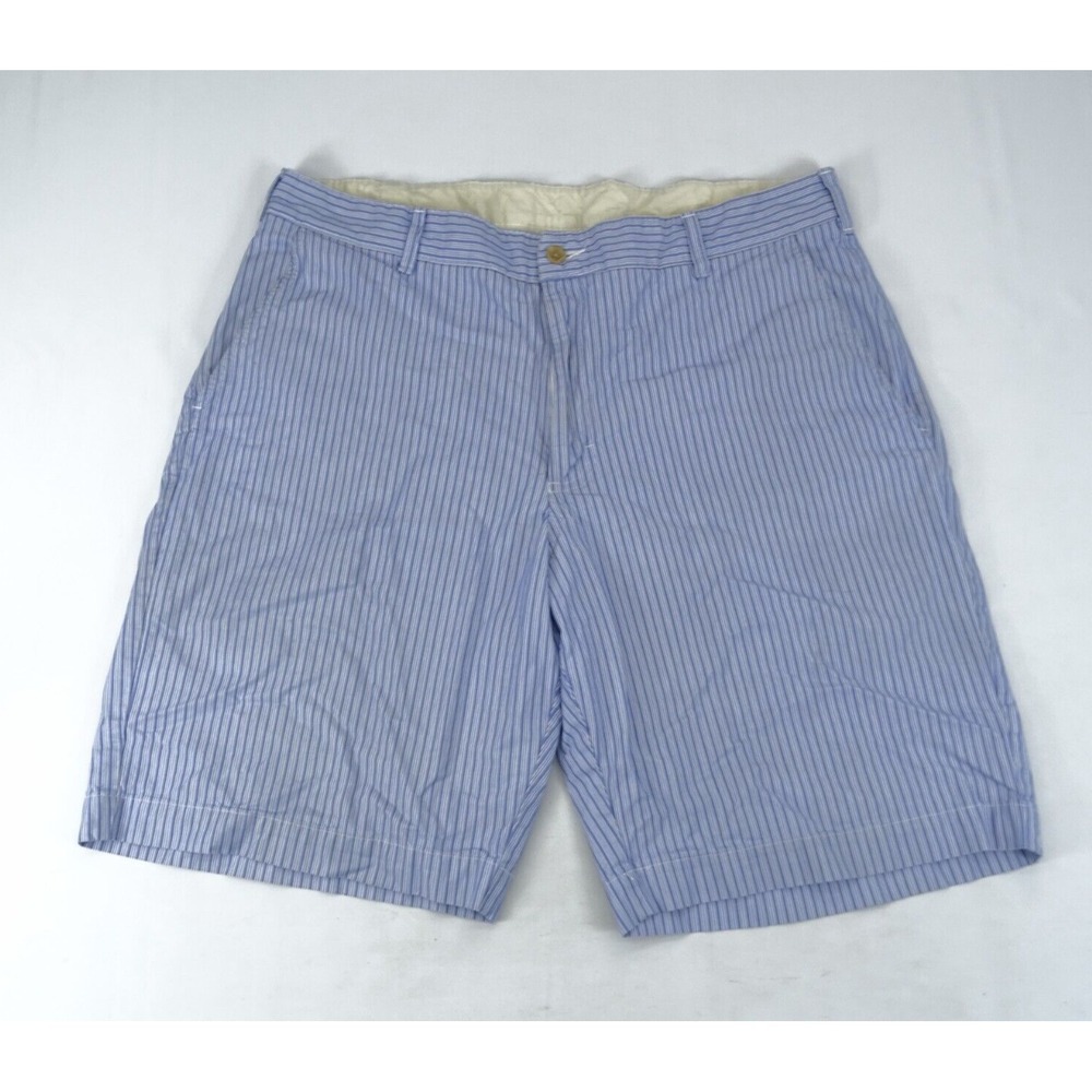 Bills Khakis Mens Shorts Size 36 Blue Chino Classic‎ Parker Striped Casual Golf